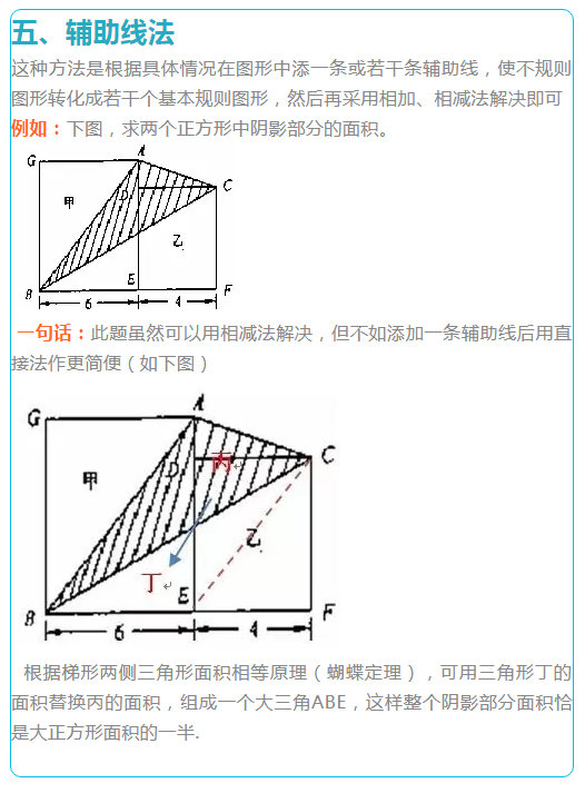 小学生必会图形求面积9法