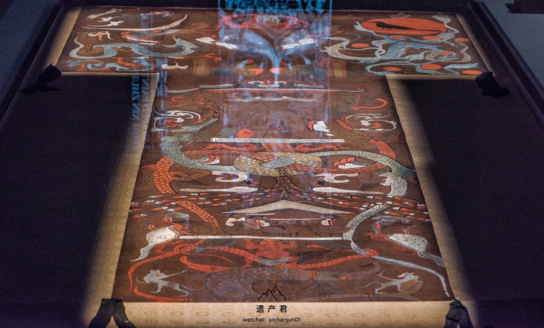 湖南省博物馆藏· 西汉T形帛画|龙都|古人|神话|夫人|月亮_新浪新闻