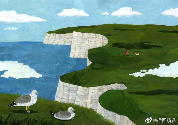 插画师kunomari的这组插画场景来源是日本有名的艺术小岛“直岛”直岛插画师插画新浪新闻 