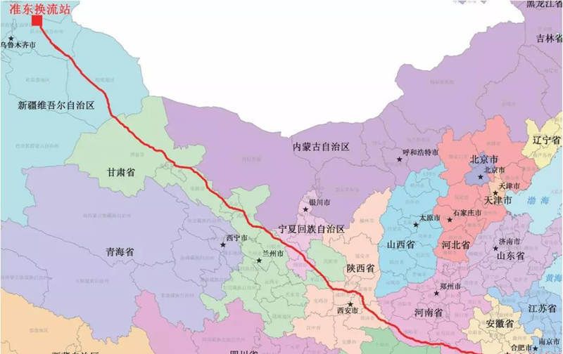据介绍,昌吉-古泉±1100千伏特高压直流输电工程是连接新疆与华东的"