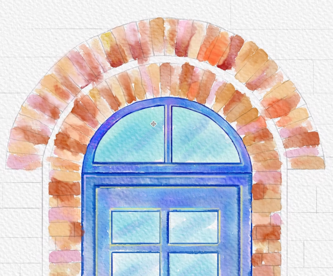 花园的小门,水彩画分享__财经头条