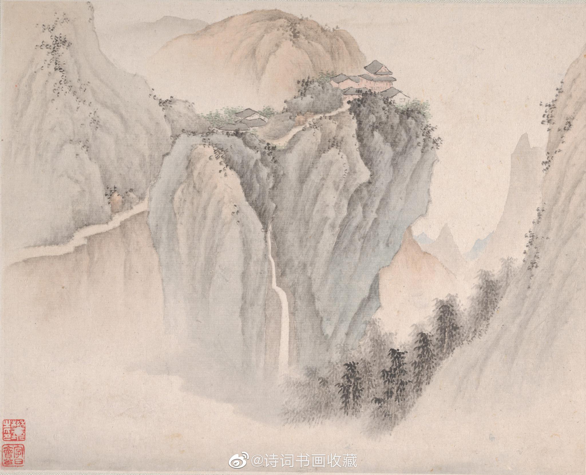 清代画家樊圻《山水册页》(十六开)欣赏