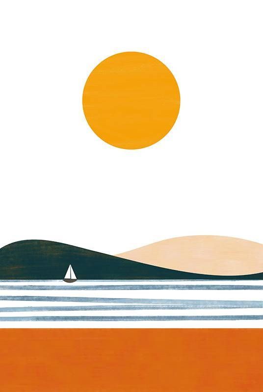 极简色彩风影绘画