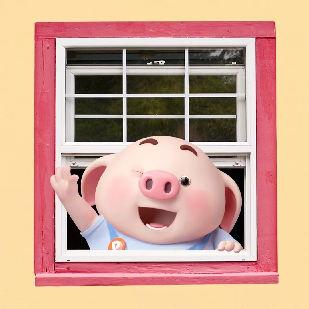 猪小屁新年头像换起来一定会猪事大吉的马住了