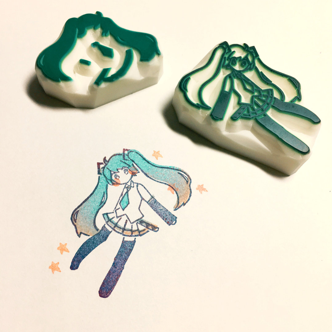 日本设计系学生设计的橡皮印章,可以印出好看的图案.(ins