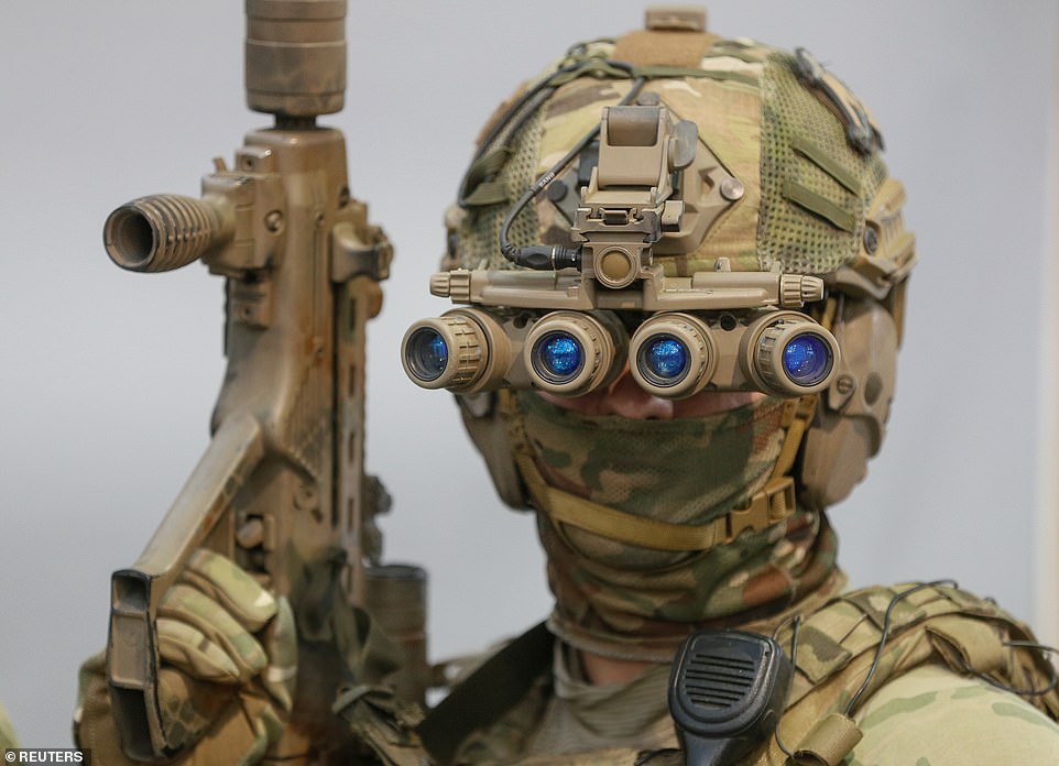 乌克兰特种部队第三特战团参加首都基辅举行的电子游戏比赛