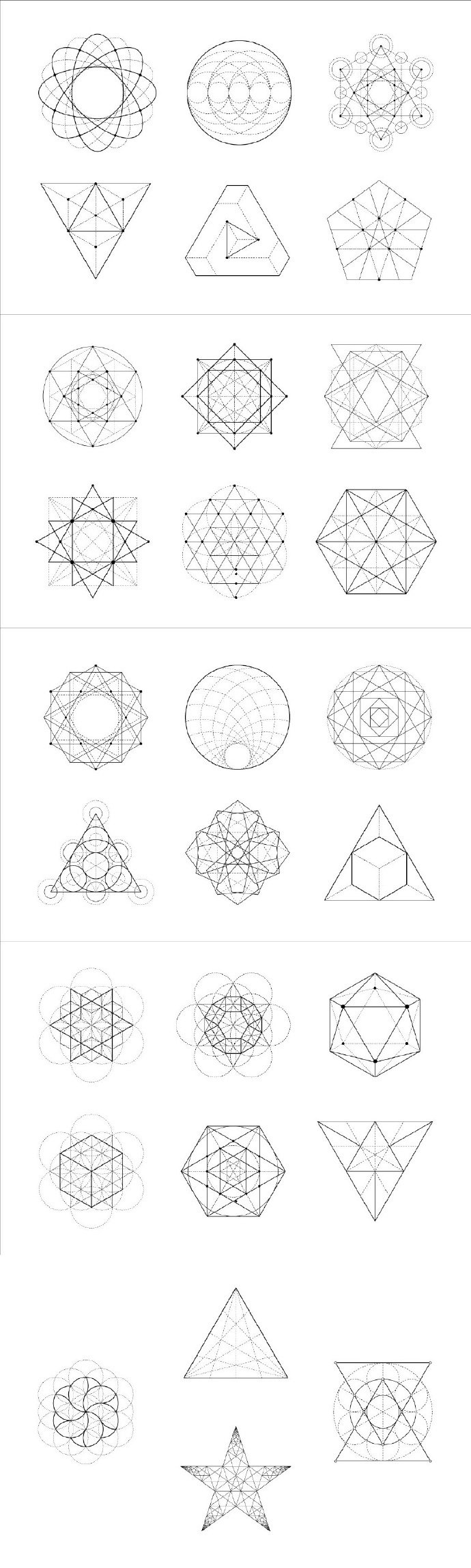 简单的几何图形组合,可以转变出在设计元素中