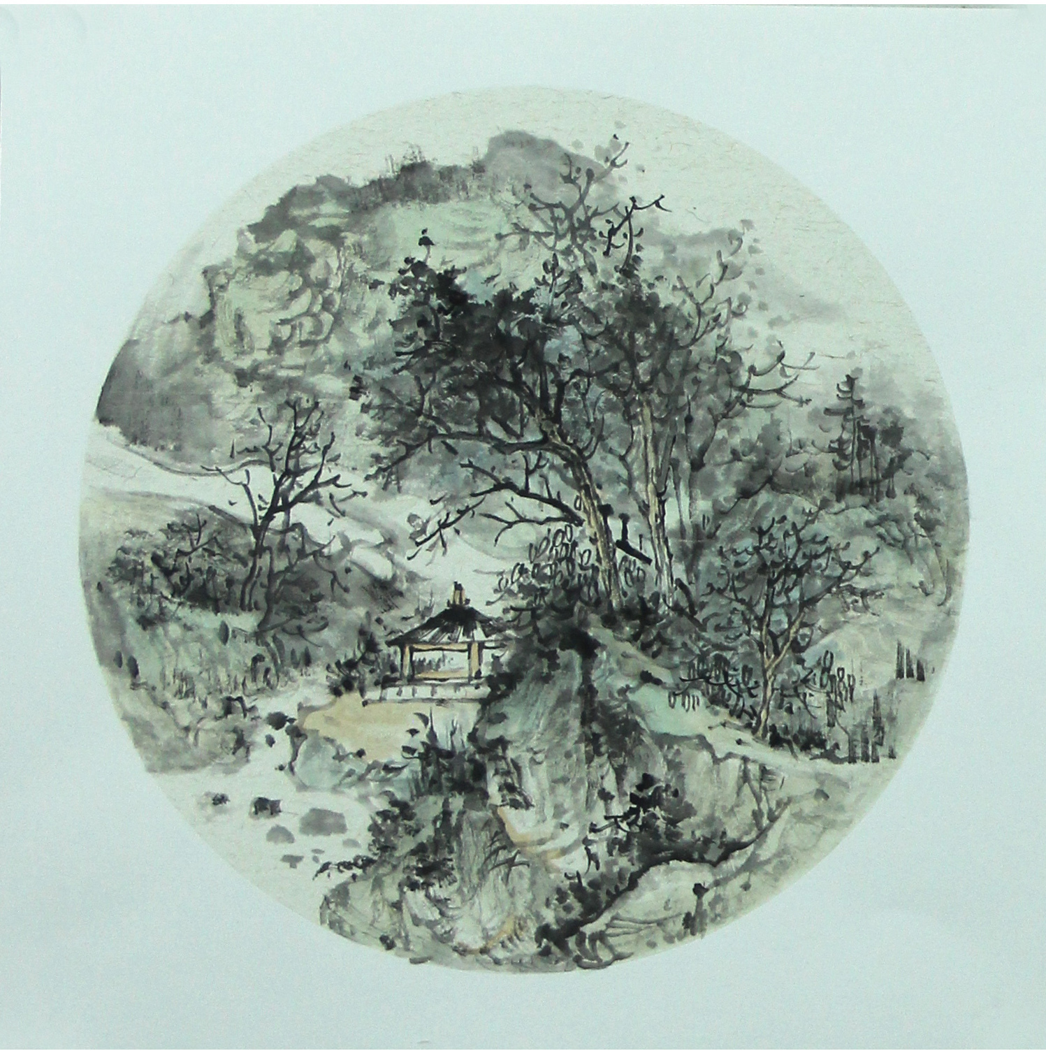 曲径通幽处李兆文山水小品