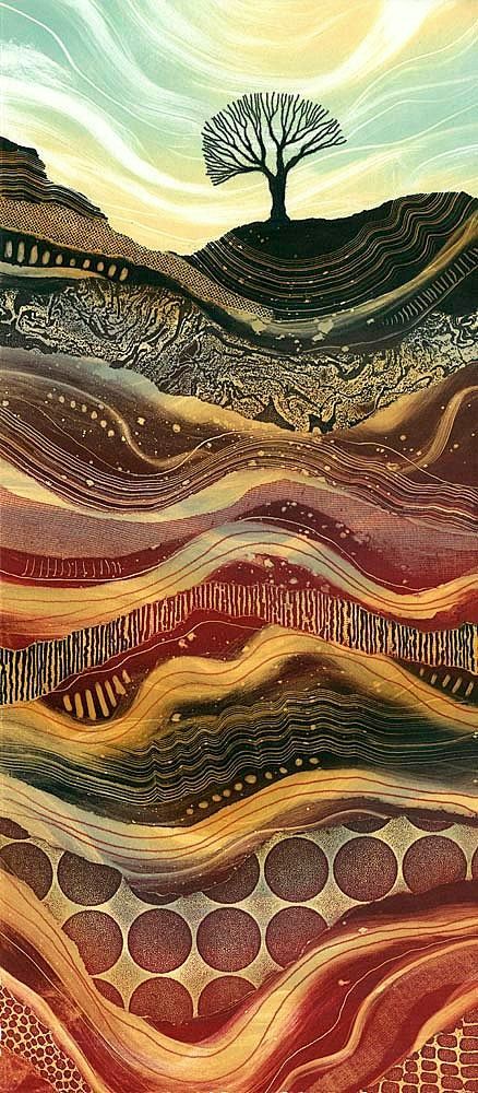 抽象艺术版画 英国艺术家rebecca vincent