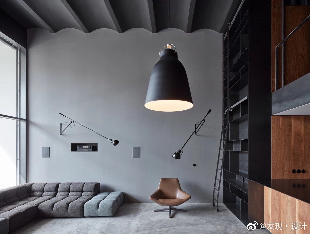 工业风 loft, 拱形天花板 红砖墙, 真的有创意!