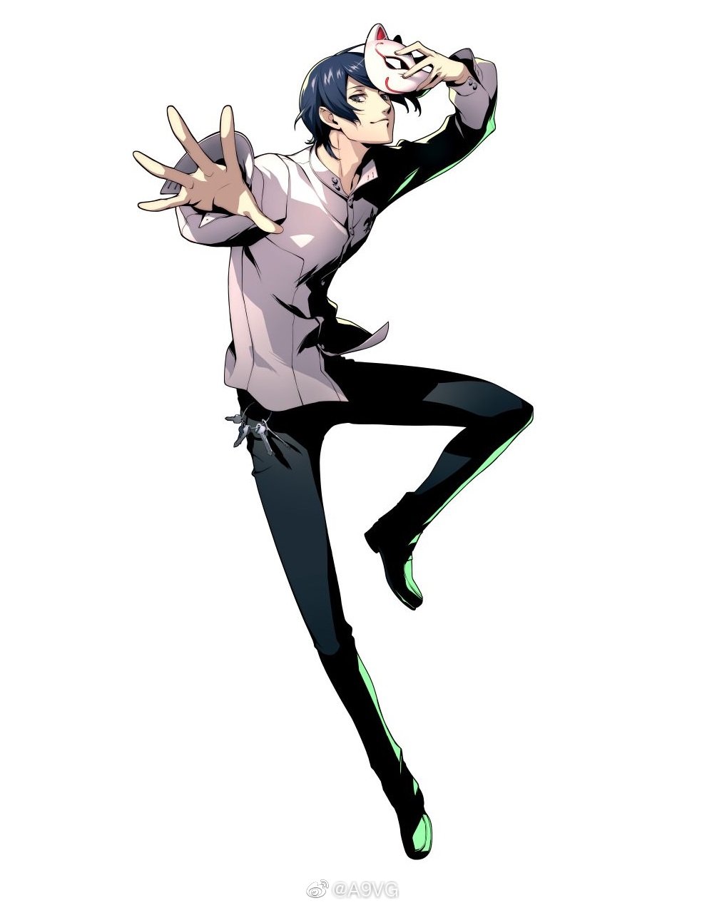 ps4女神异闻录5皇家版主人公杏龙司佑介四人的高清新立绘