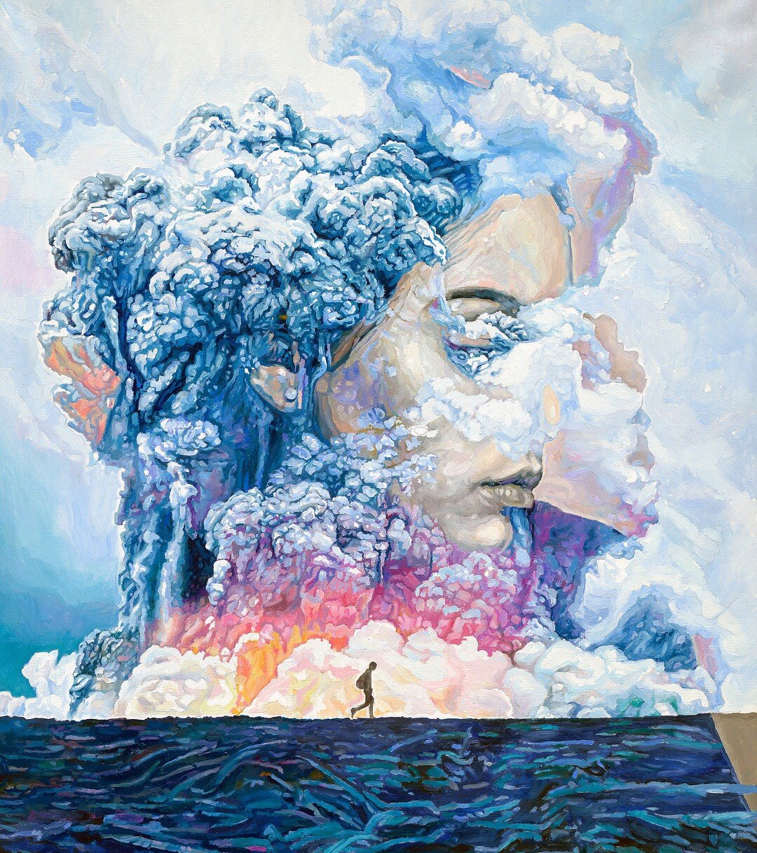 cristianblanxer图像叠加风格的肖像画作品