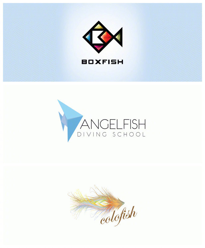 分享一组以鱼为元素的logo设计|鱼|logo设计|元素_新浪新闻