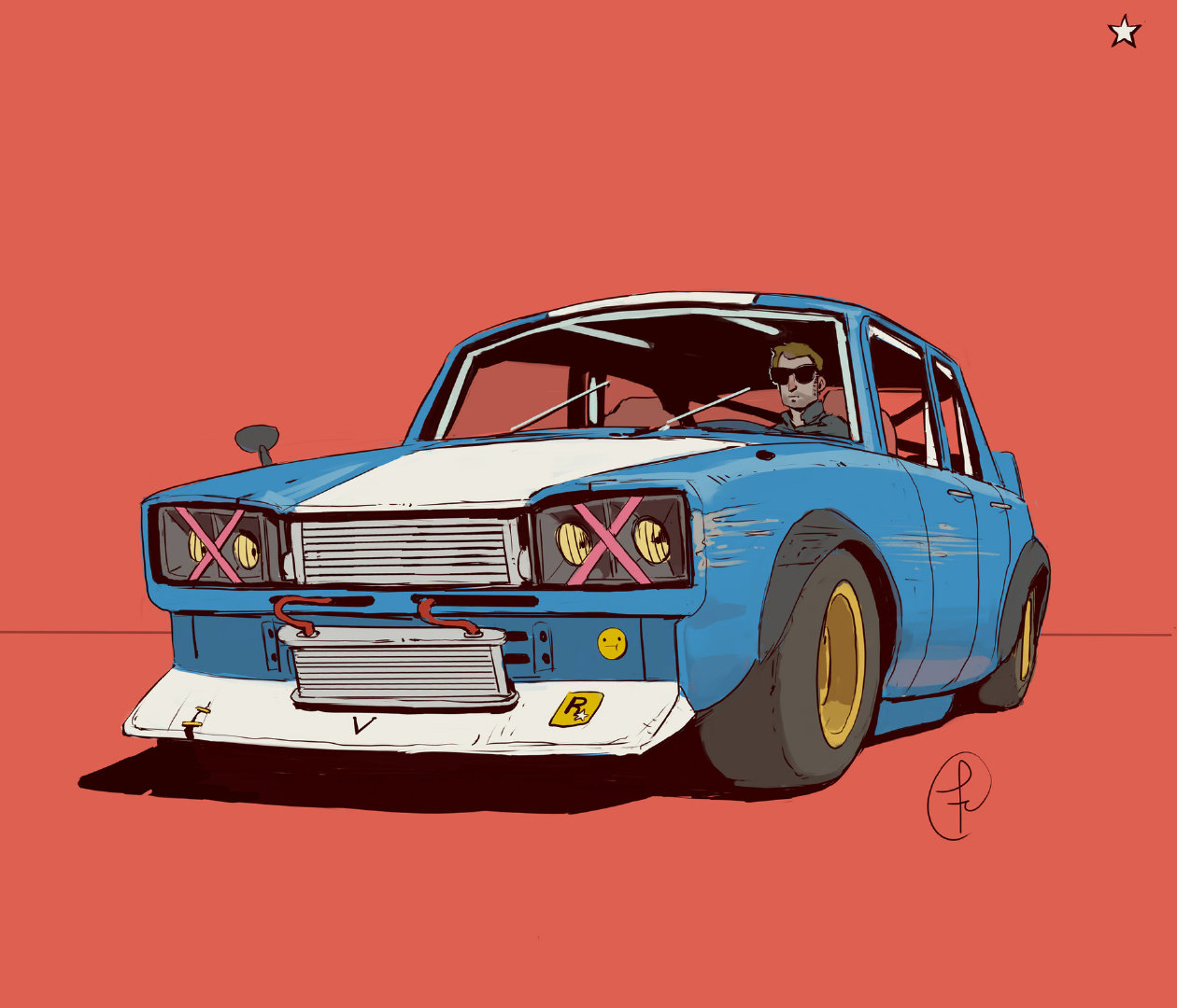 一组车车插画委内瑞拉插画师fernandocorrea