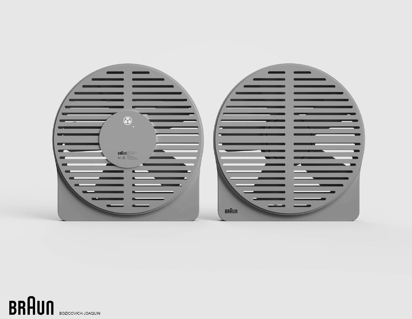 灵感来自braun 博朗设计的简约风扇概念设计