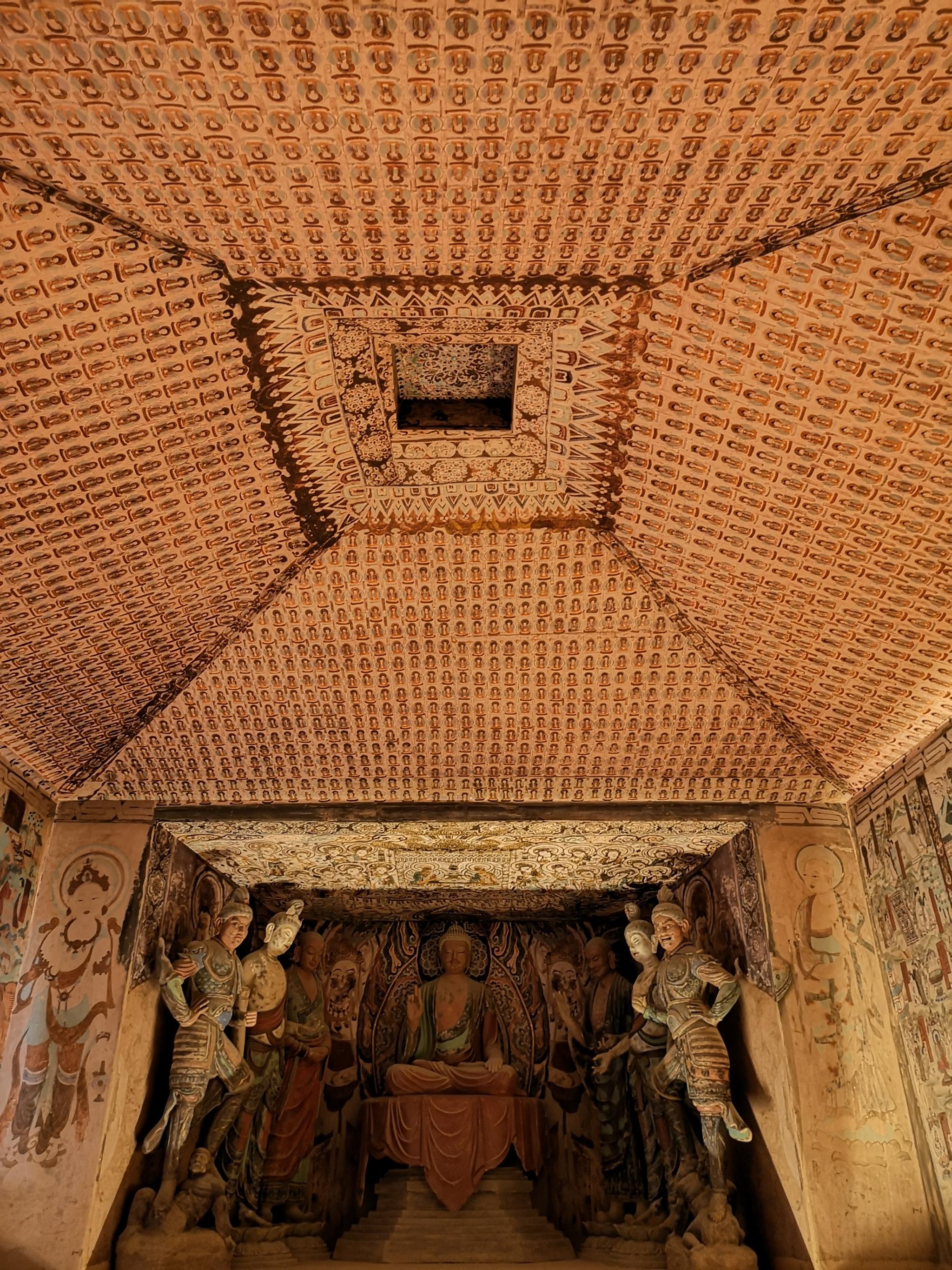 敦煌市博物馆的45窟复制窟|敦煌市博物馆|莫高窟|塑像_新浪新闻