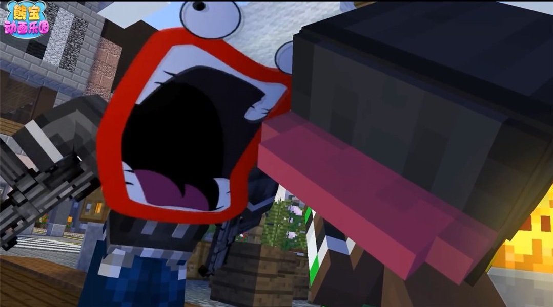 我的世界〈怪物学校〉大嘴怪来啦!快逃