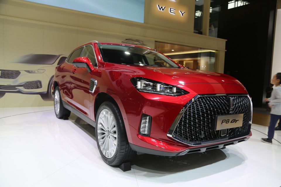 长城wey p8 gt,全球首款gt插电suv,广州车展首发实拍!