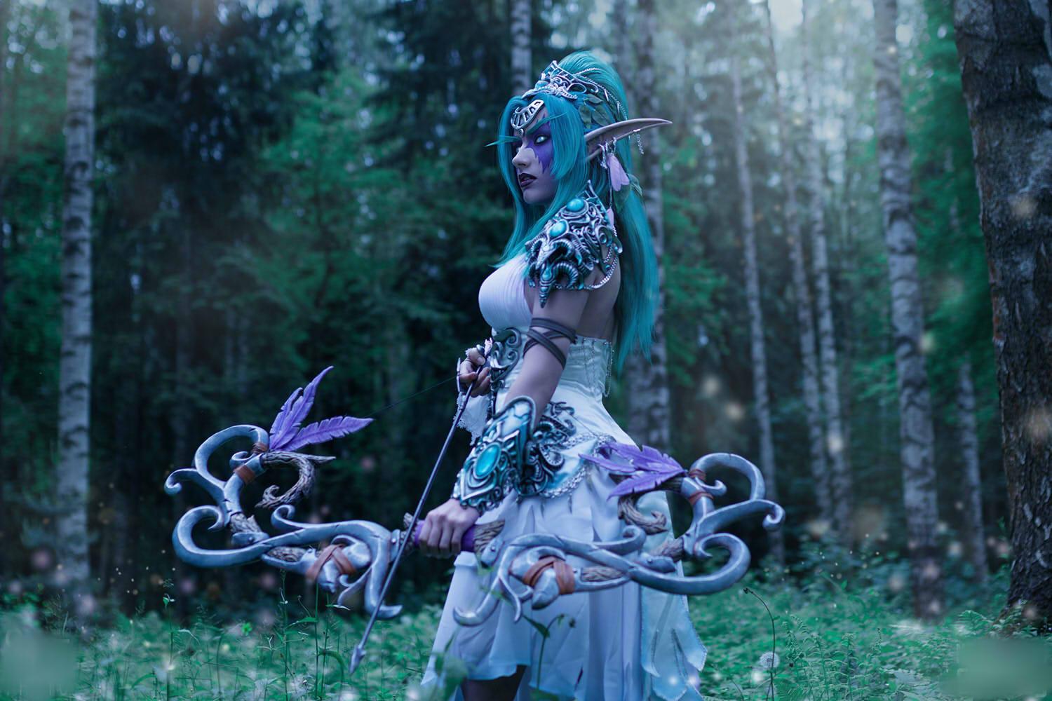 最敬业coser, 找来白虎一同出镜, 美到爆.网友: 这才是cos!