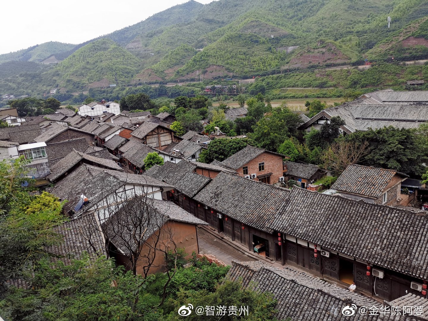 贵州赤水土城古镇是红军四渡赤水所在地古镇游人稀少