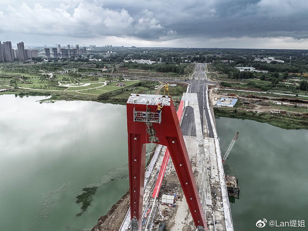 六安寿春路大桥,六安河西淠河上的一座新地标