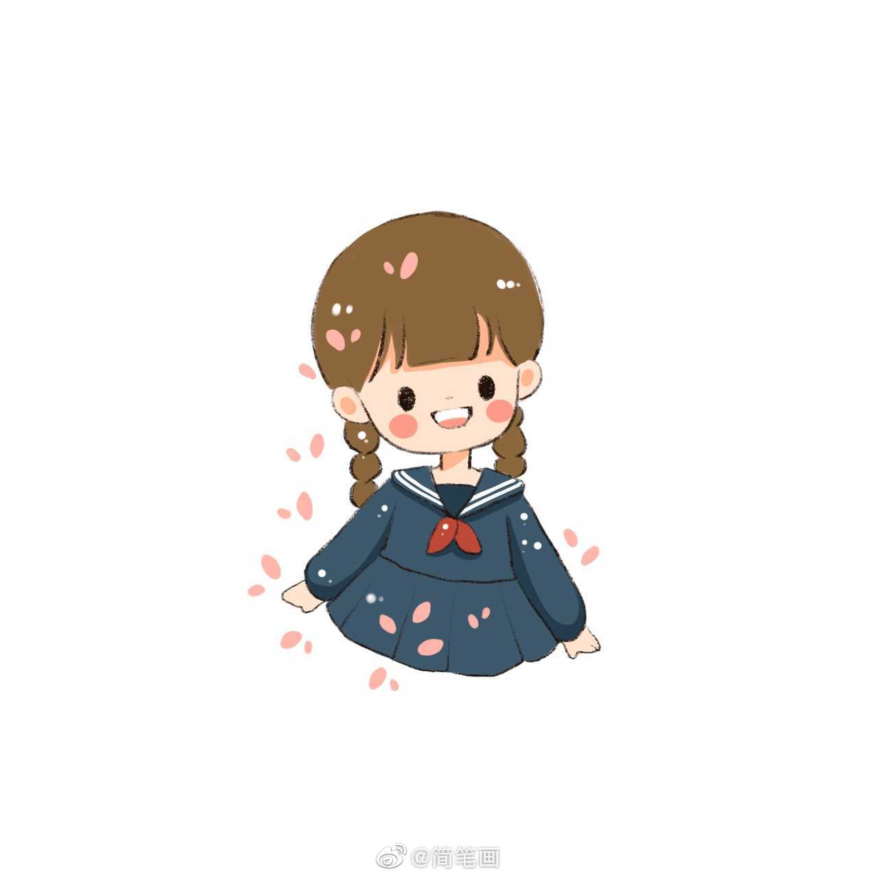 敲可爱的简笔画小女孩第二波投稿土豆奇奇agnes