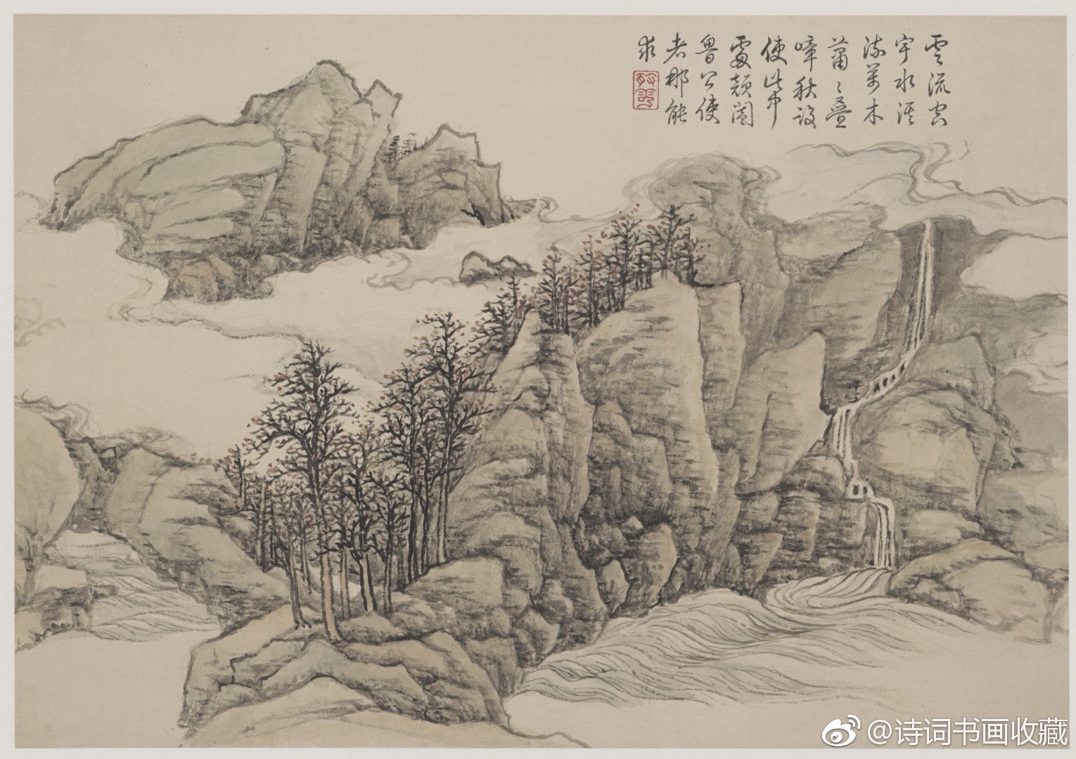 中国古代绘画精品方琮山水十开册清方琮山水十开册页纸本31c