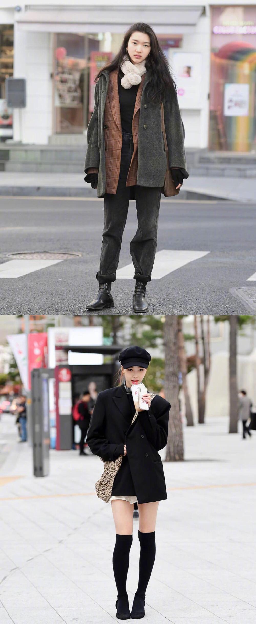 韩国女孩街拍合集每一个都好棒呀