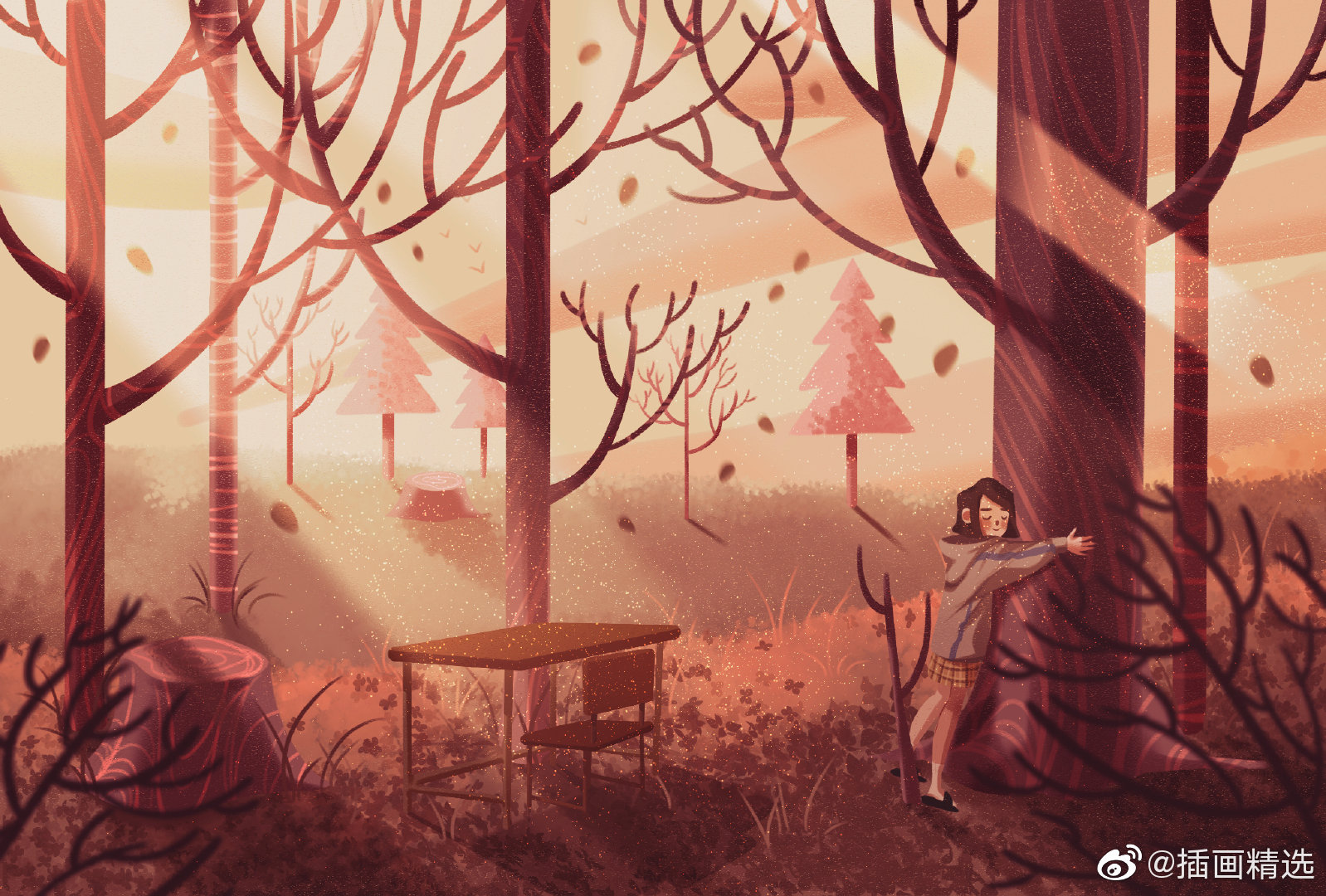 画师wanduking笔下的画暗色调的配色和意境的画面每一幅画仿佛都诉