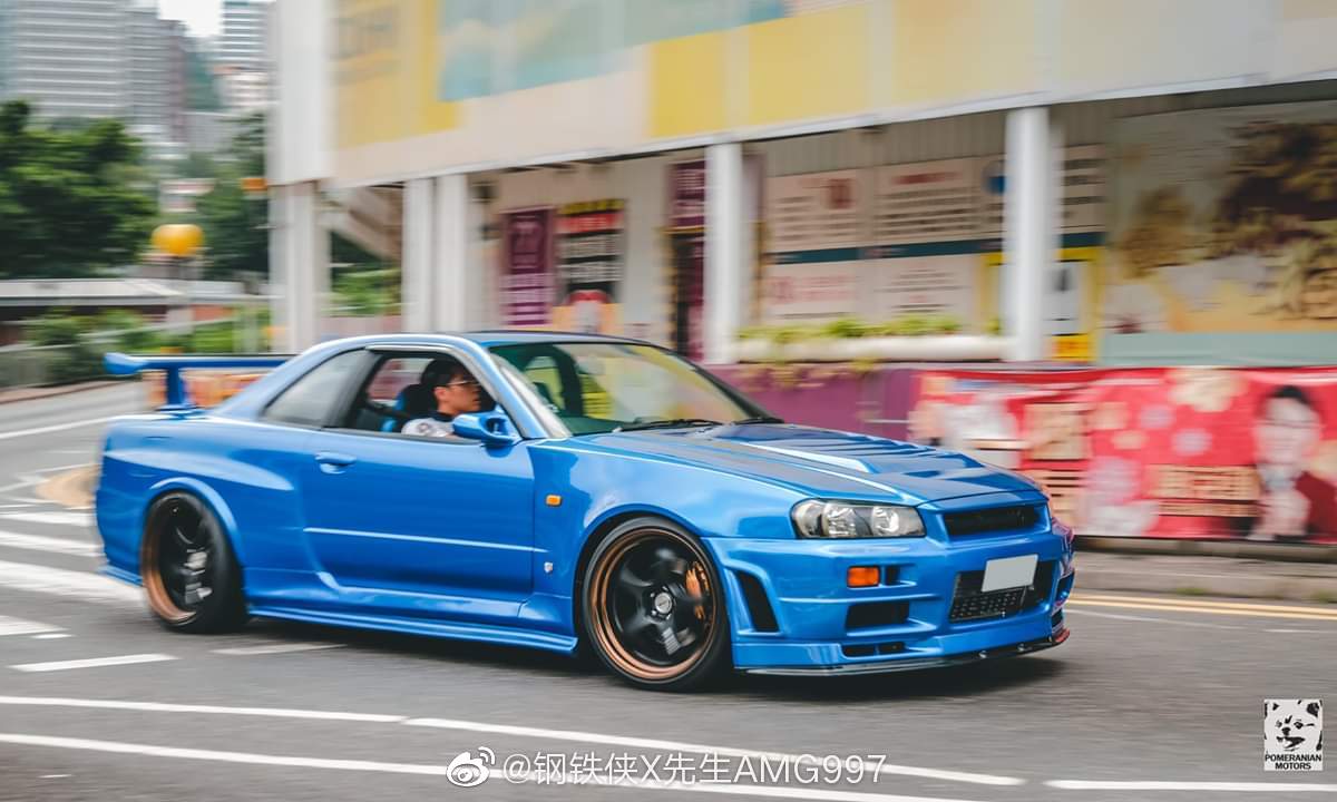 蓝色gtr R34 本田s00 三菱evo5代 和x代