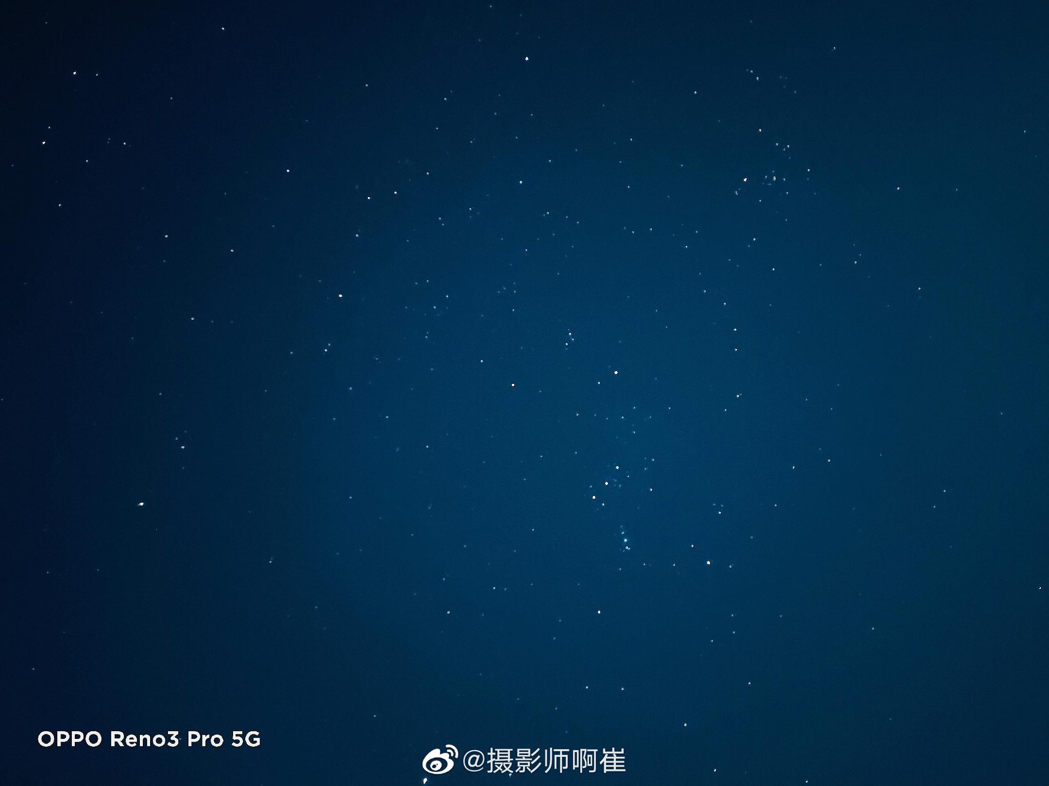 用opporeno3pro拍到家乡的星空oppo