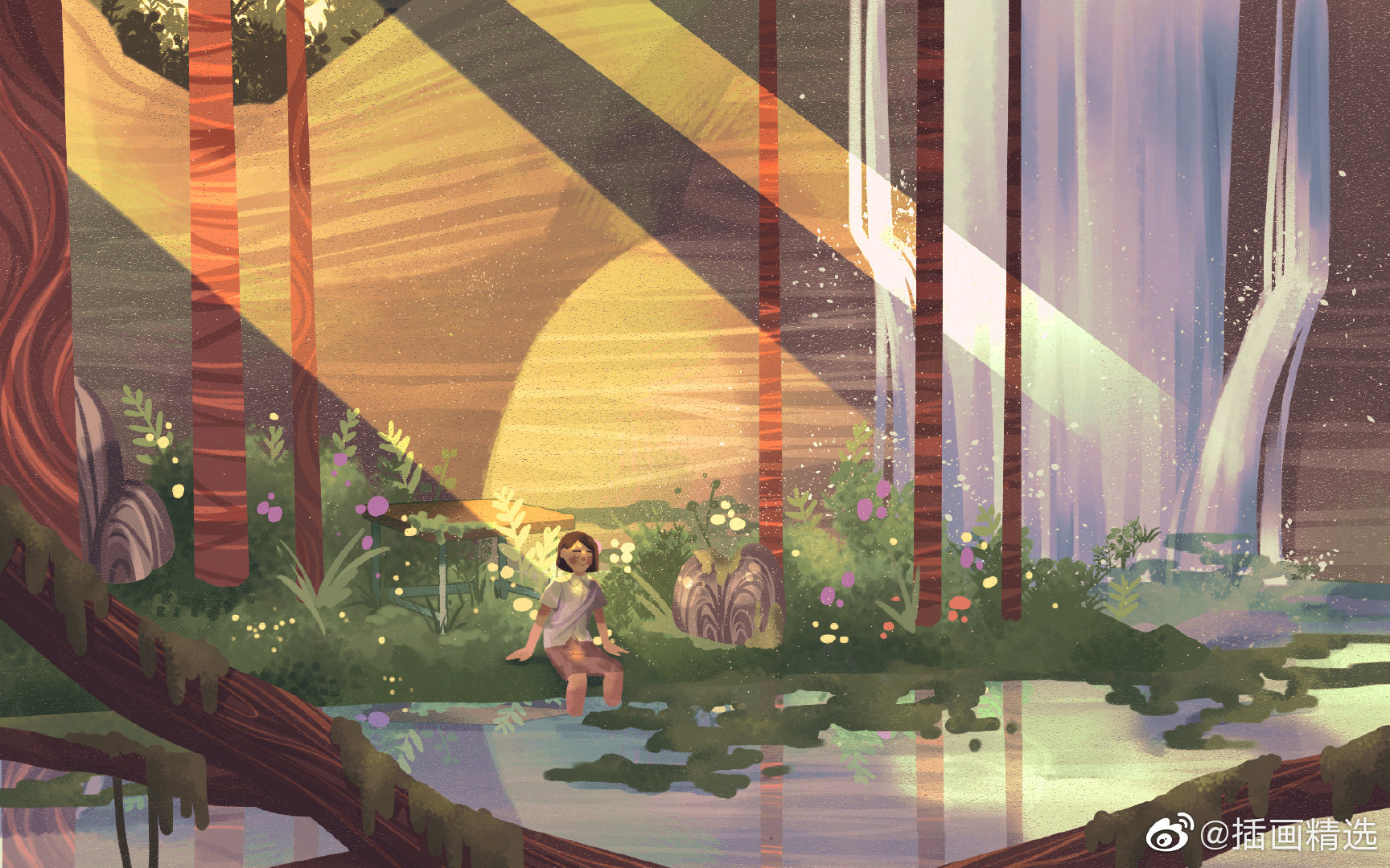 画师wanduking笔下的画暗色调的配色和意境的画面每一幅画仿佛都诉