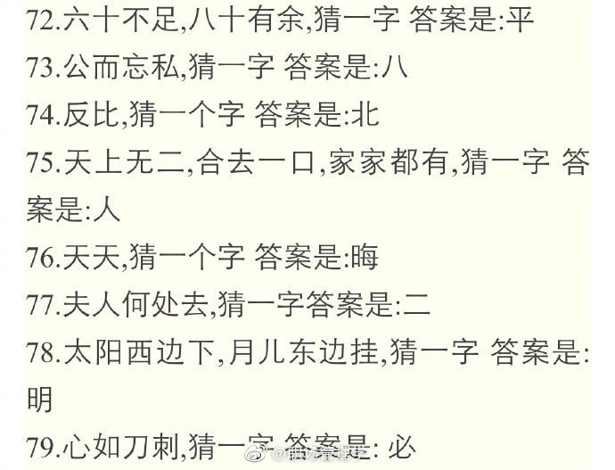涨知识：猜字谜，长知识，经典字谜你能猜出多少？