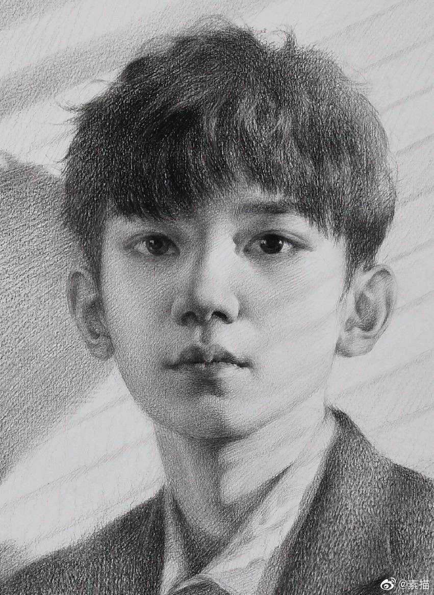 tfboys素描头像鉴赏. 陈赞杰