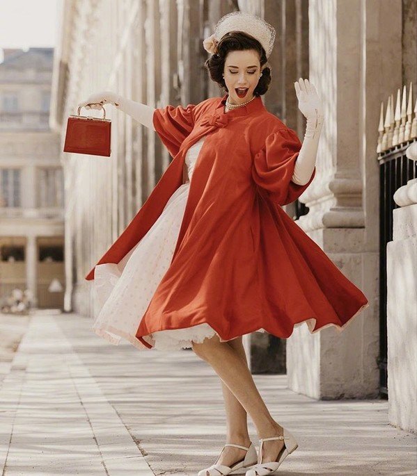 法国博主missalbabanana复古风穿搭美成画中人