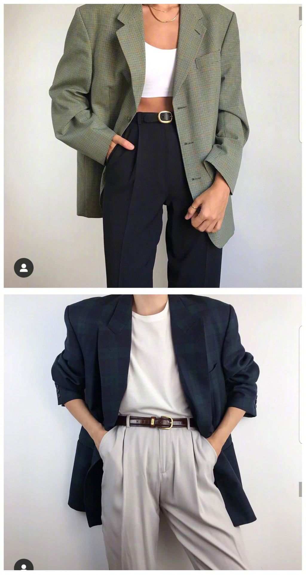 90年代的复古小西装通勤风搭配参考