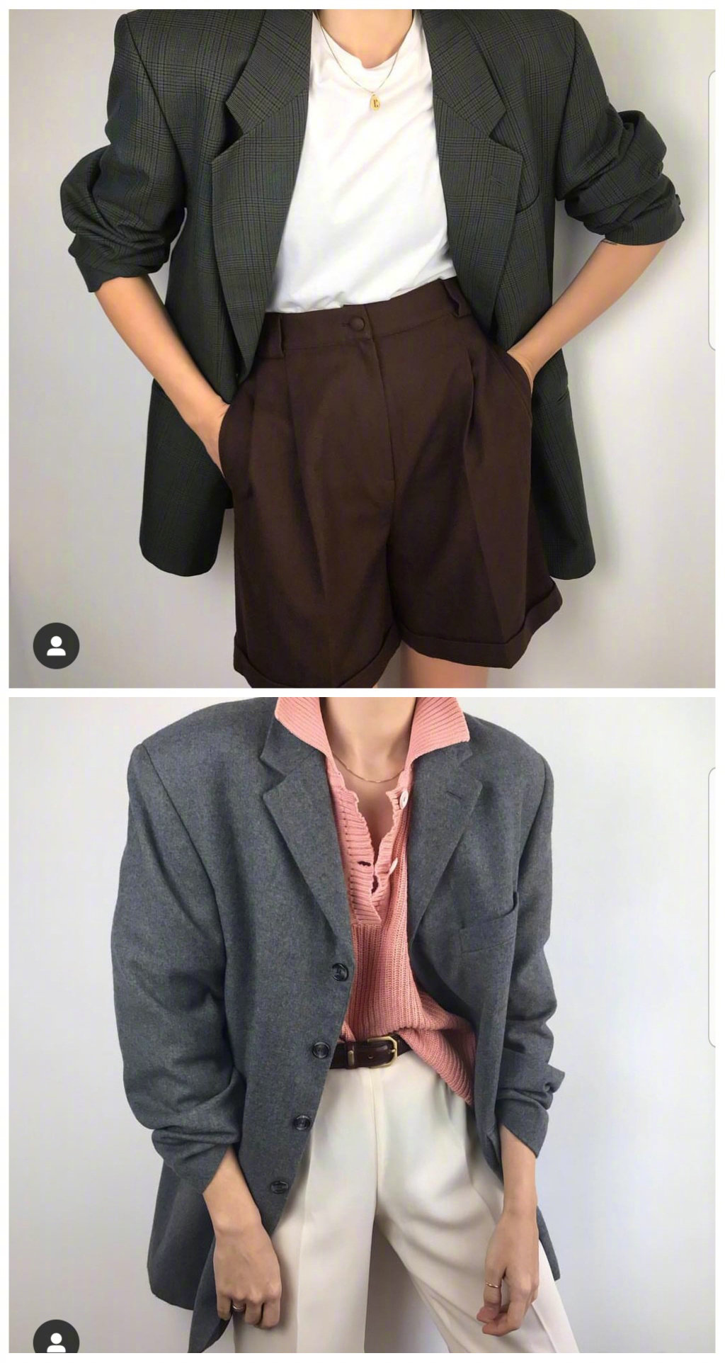 90年代的复古小西装通勤风搭配参考