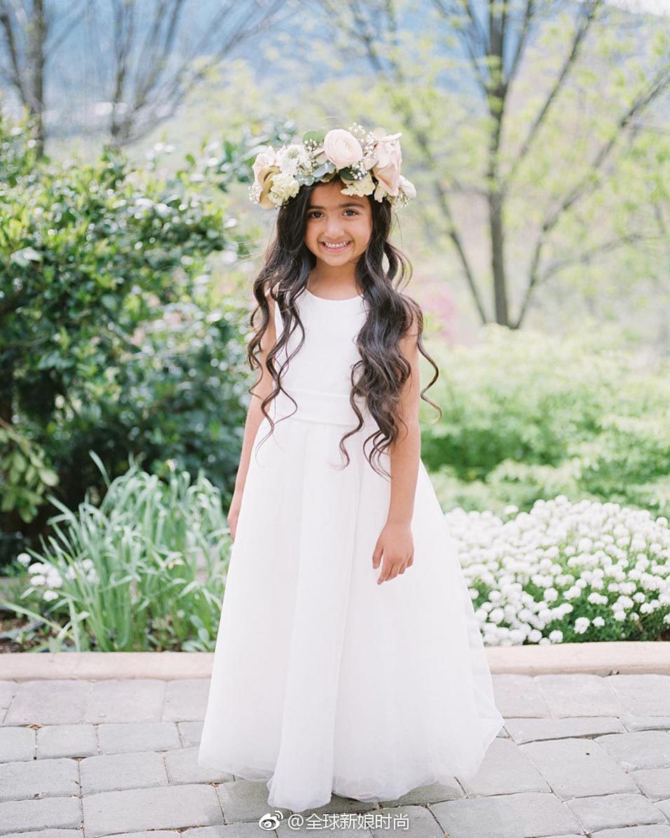 小花童的花环发型,美美哒
