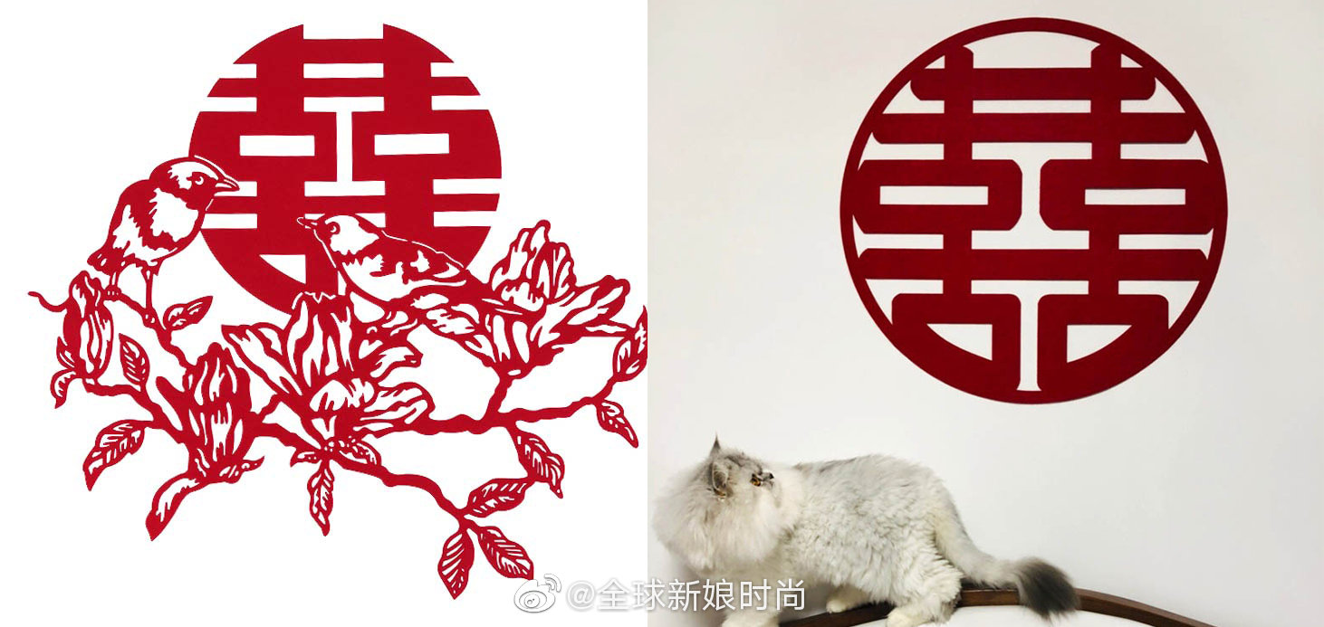 中式婚礼传统习俗的重要装饰之一正是双喜符号|喜字贴|双喜|中式婚礼