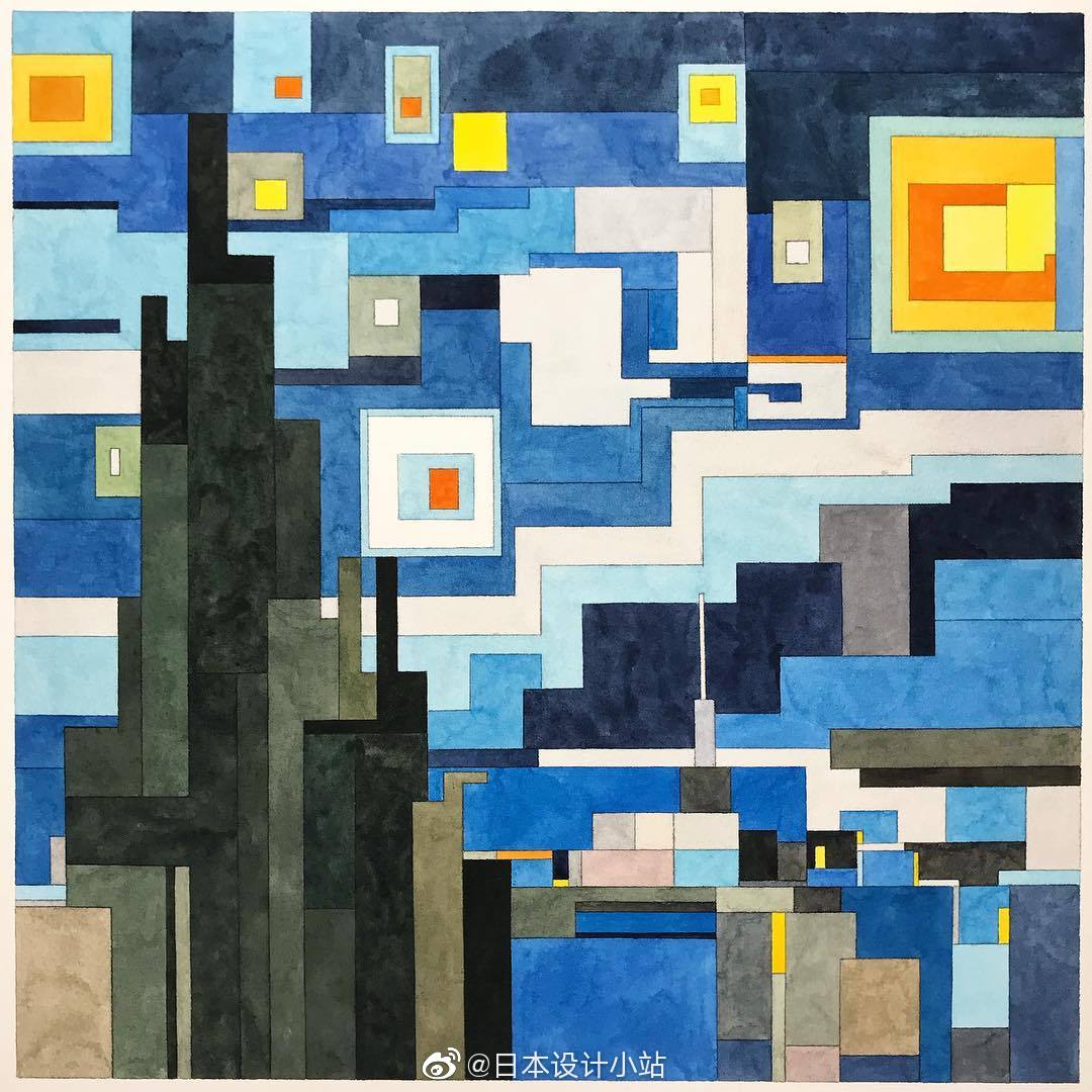 像素风名画,这些"打码"后的作品都认识吗 (by adam lister)|名画|像素