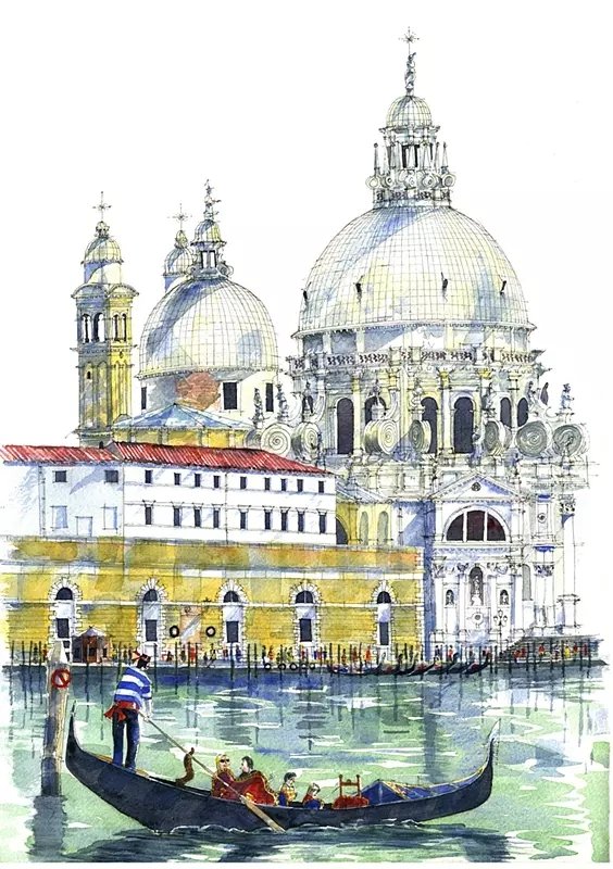 古典建筑绘画作品欣赏