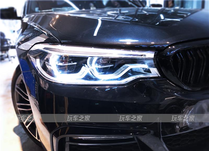 宝马5系g38升级原厂高配led随动勺子大灯