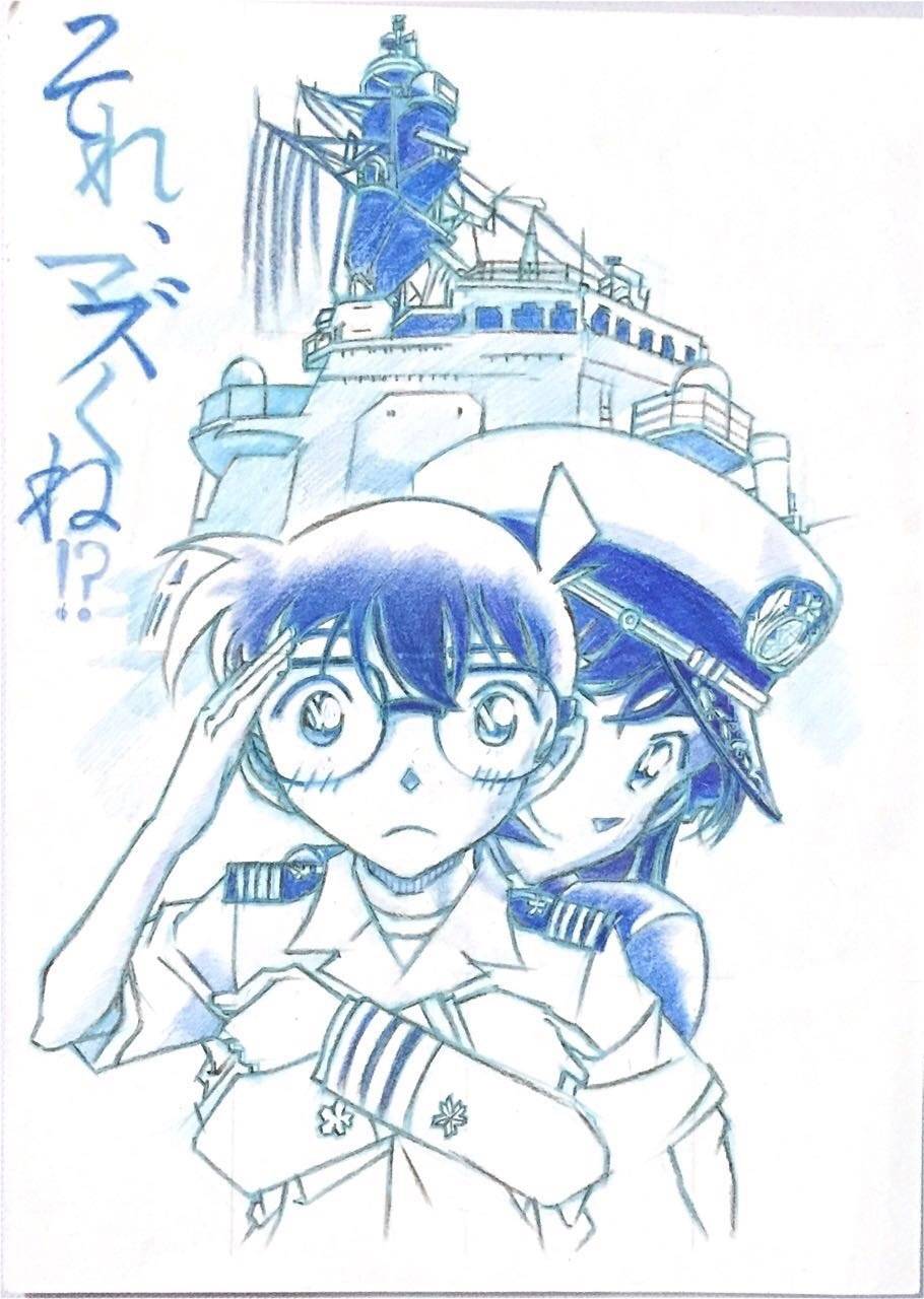 手绘名侦探柯南剧场版海报之名侦探柯南61绝海的侦探