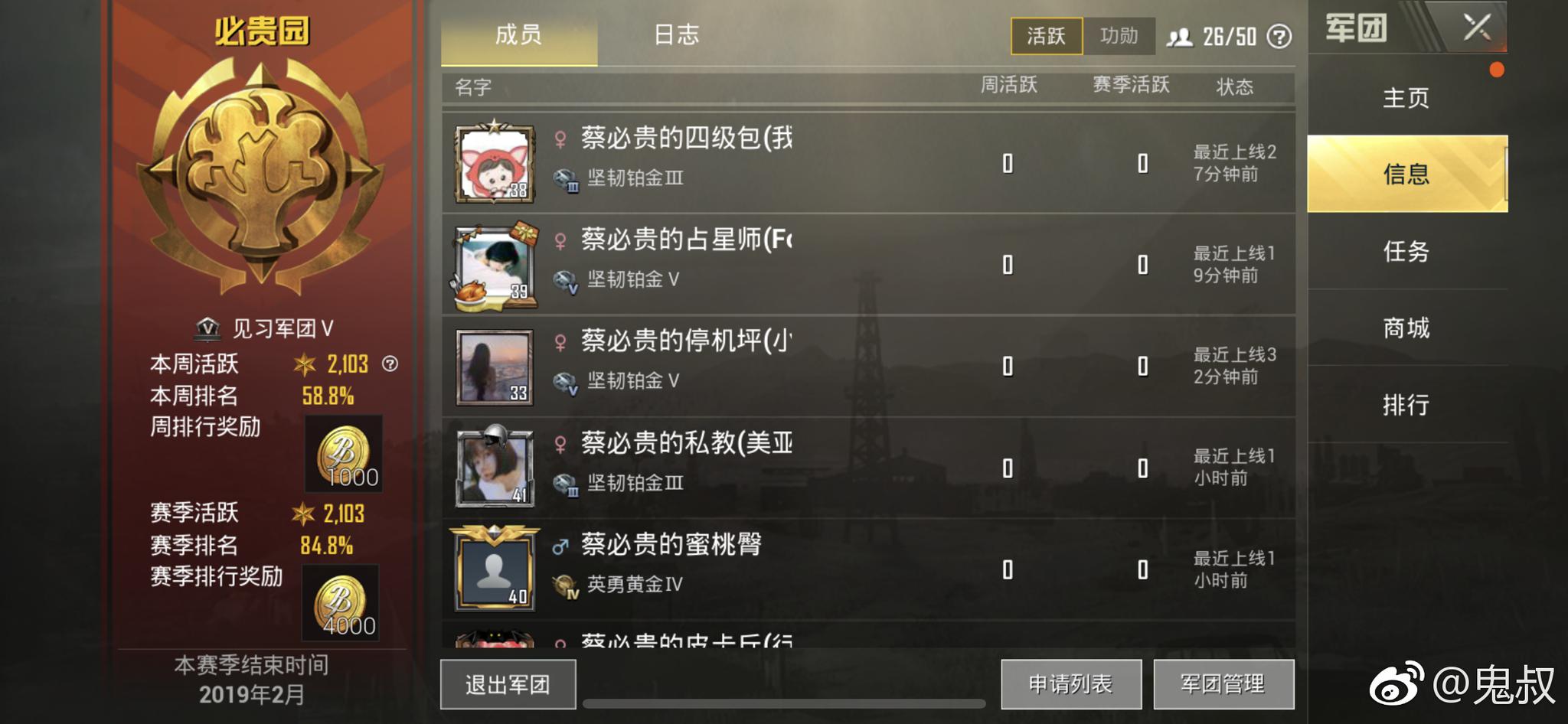 吃鸡手游/最快乐不是捡空投/我们一群沙雕网友/名字都叫蔡必贵的某某