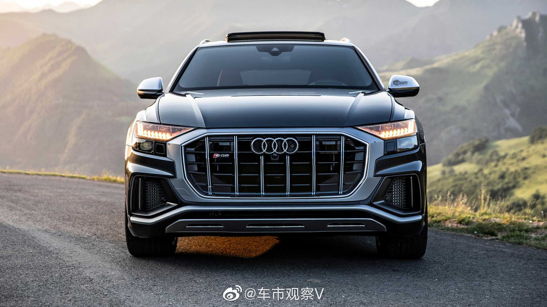 奥迪sq8,犀利的前脸,4.8秒破百,从内到外的凶悍.