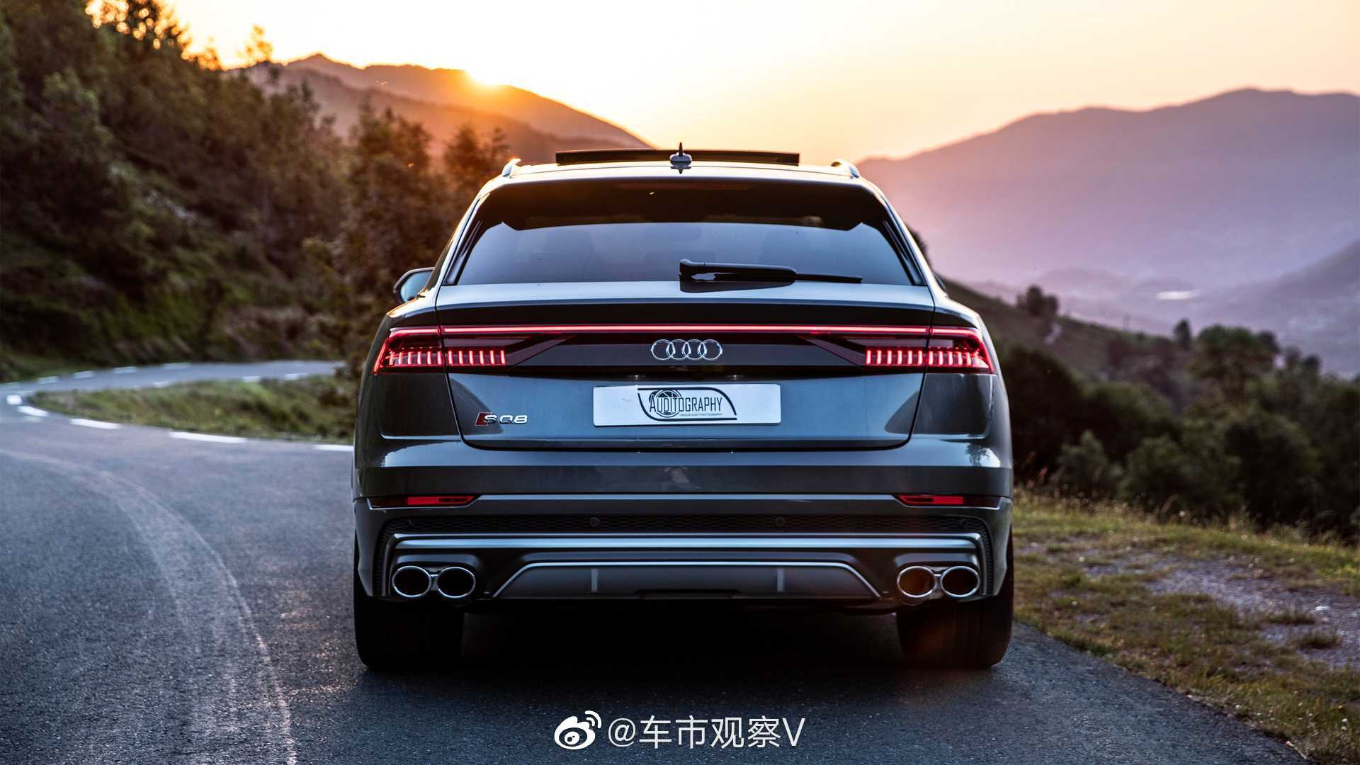 奥迪sq8,犀利的前脸,4.8秒破百,从内到外的凶悍.