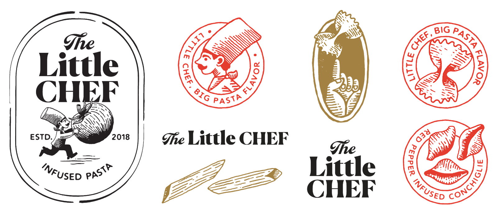 the little chef意大利麵包裝設計