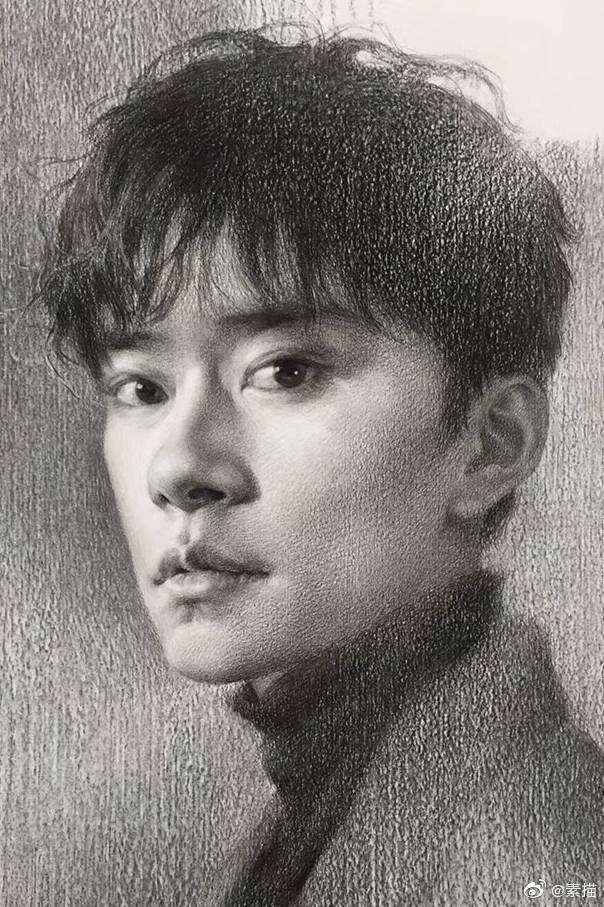 tfboys素描头像鉴赏. 陈赞杰