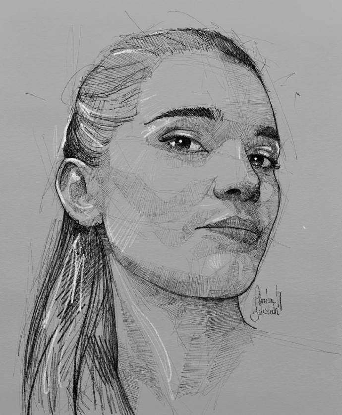 9015设计师flo beierlein线性人物速写作品