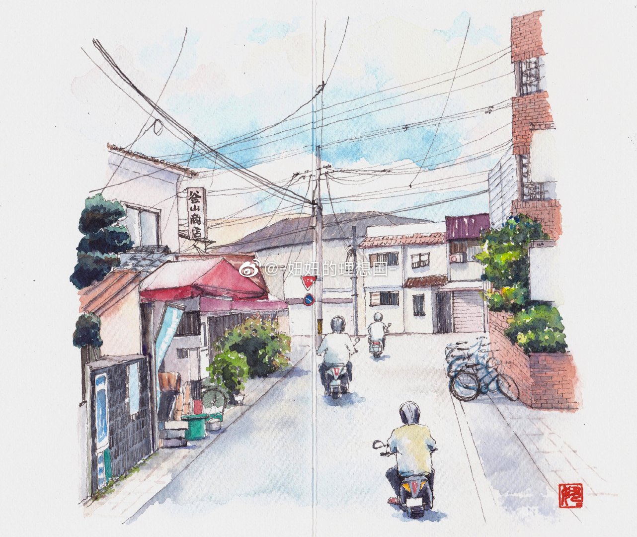 整理一波之前画的日本街景手绘作者